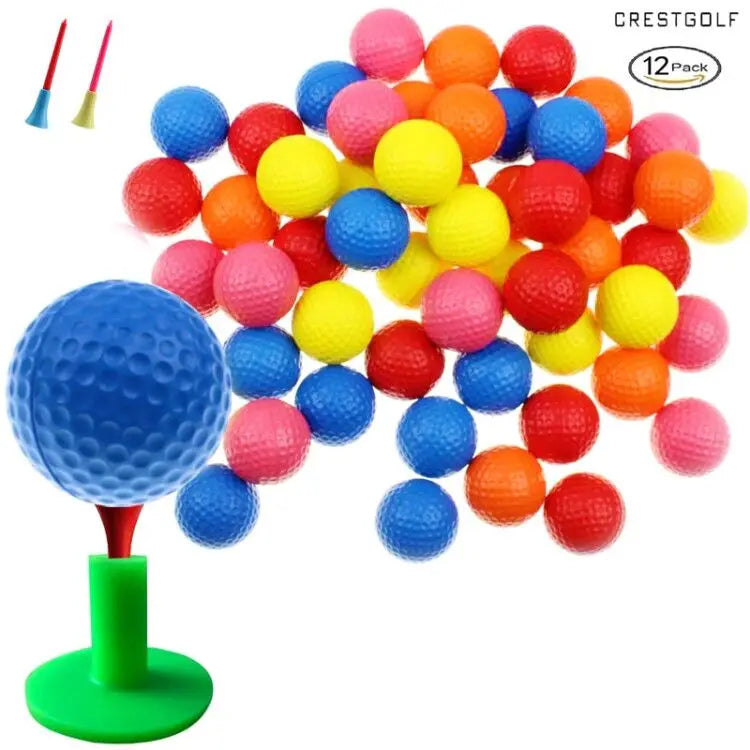 Crestgolf Foam Practice Golf Balls 12 Pack IndoorOutdoor