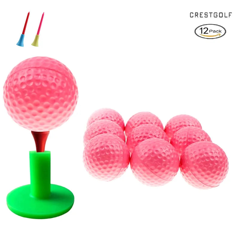 Crestgolf Foam Practice Golf Balls 12 Pack IndoorOutdoor