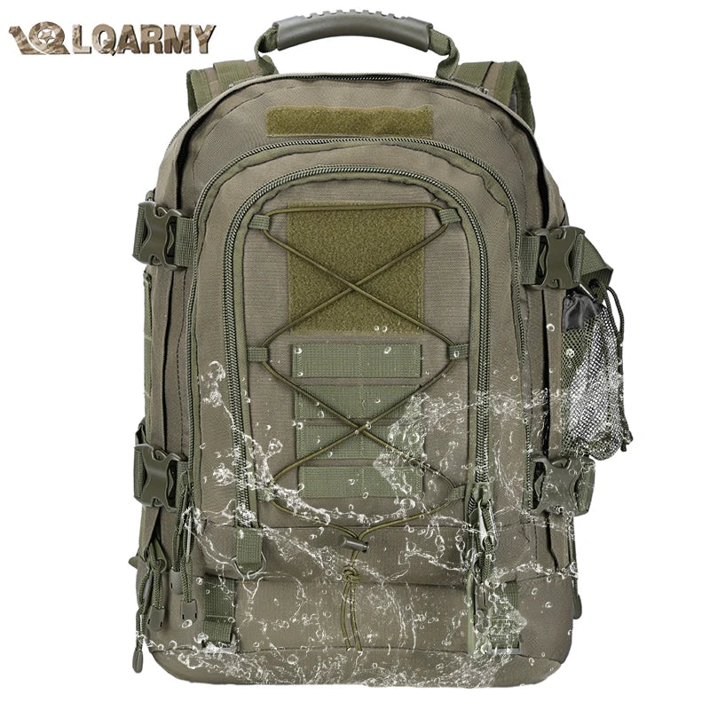 LQARMY 60L Tactical Travel Backpack With MOLLE System