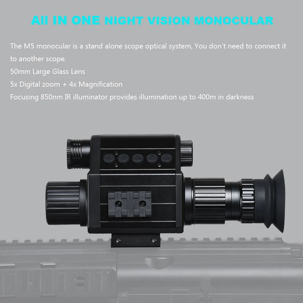 Digital Night Vision Riflescope with 5X Zoom
