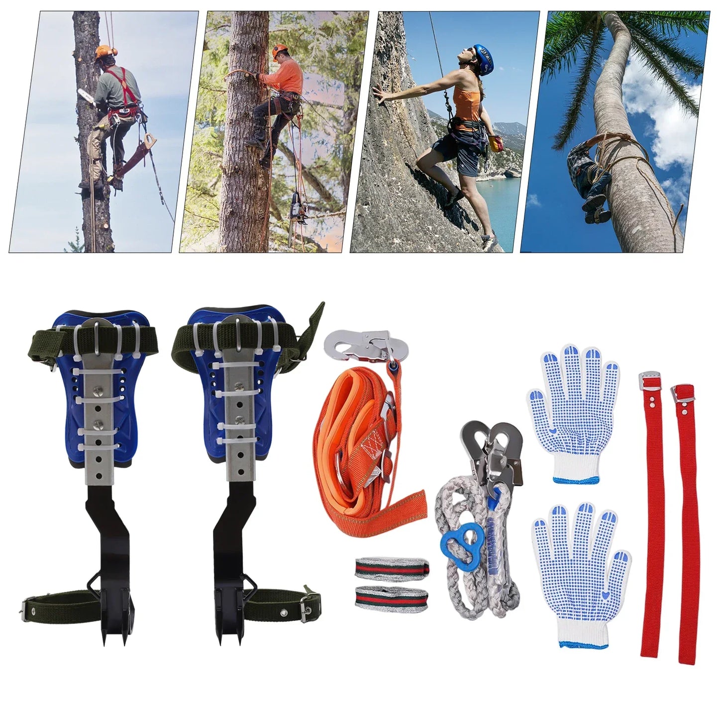Tree Pole Climber Climbing Spike Kit with Safety Gear
