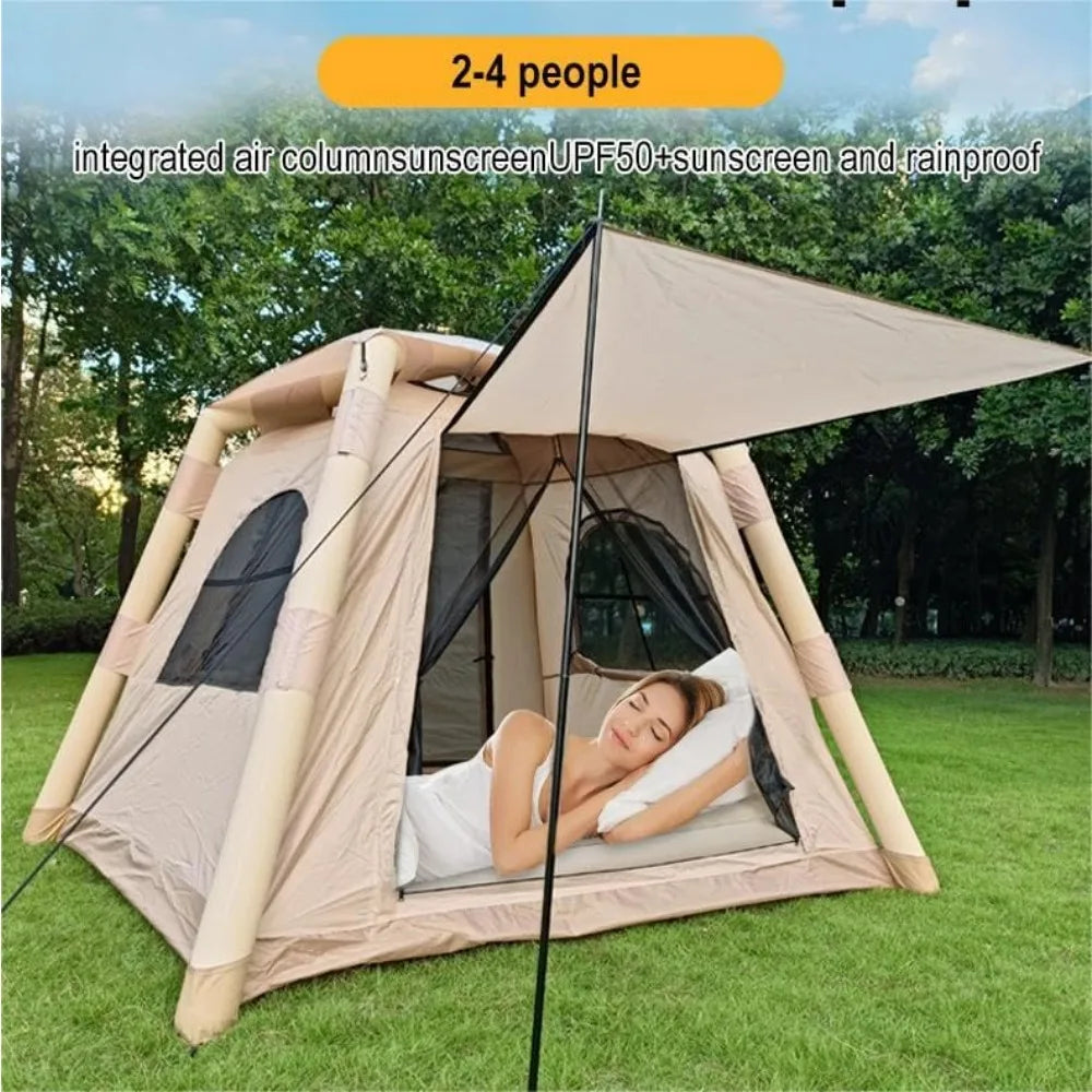 4 Season Inflatable Camping Tent for Family Adventures