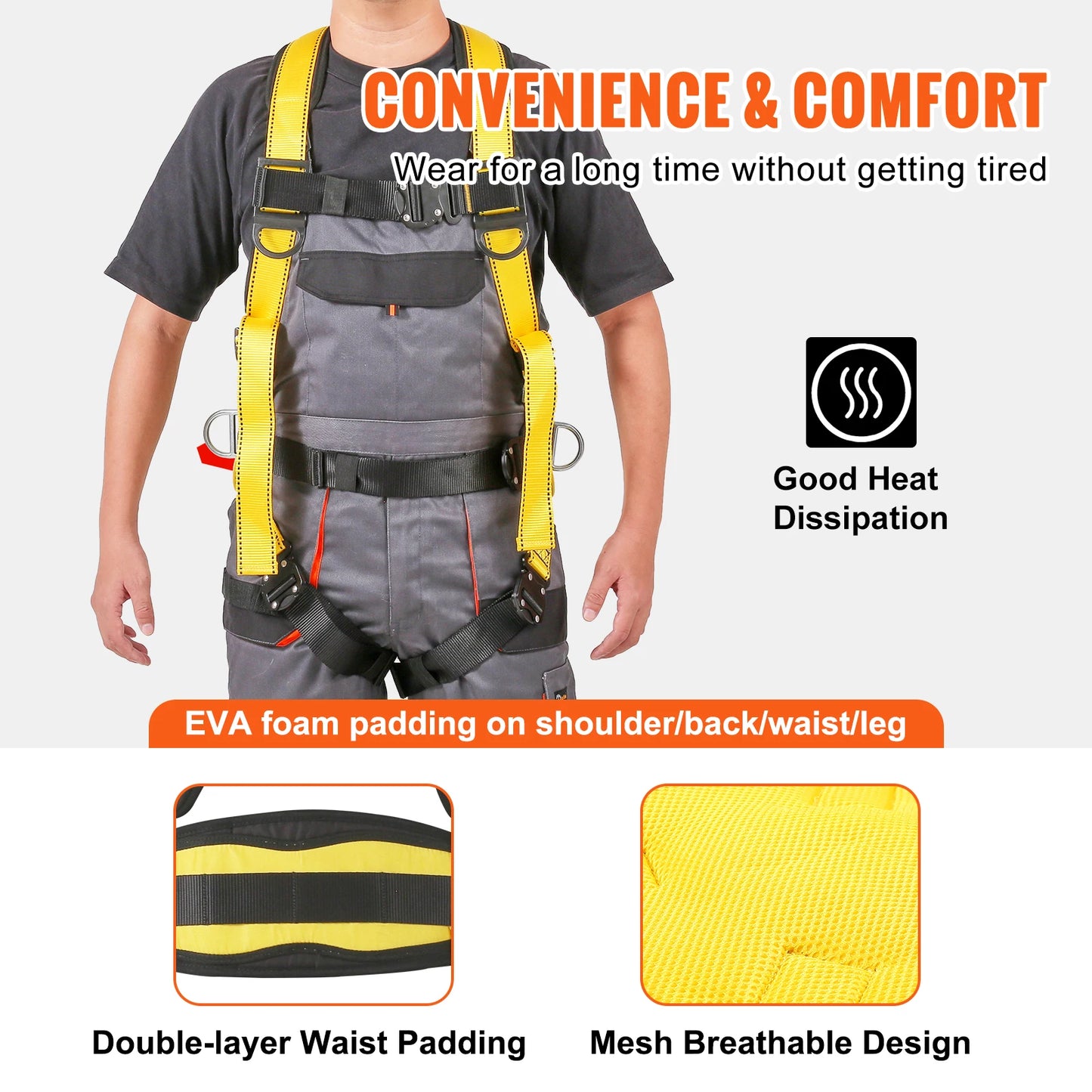 VEVOR Detachable Full Body Safety Harness Construction