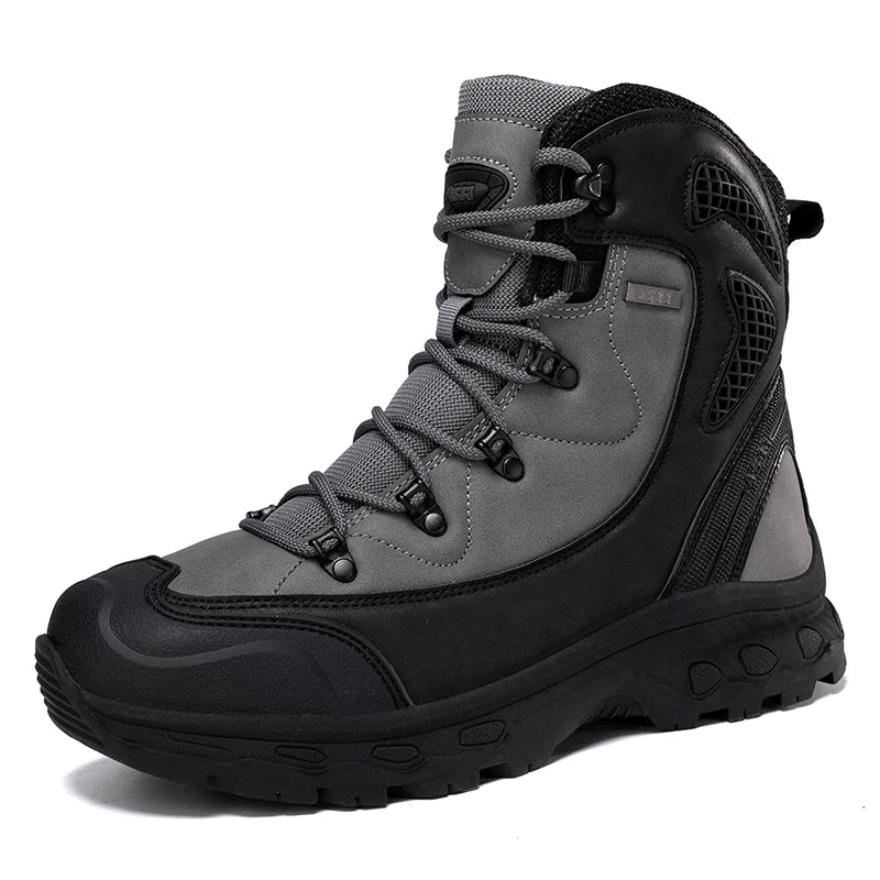 Mens Mountain Climbing Motorcycle Hiking Boots Waterproof