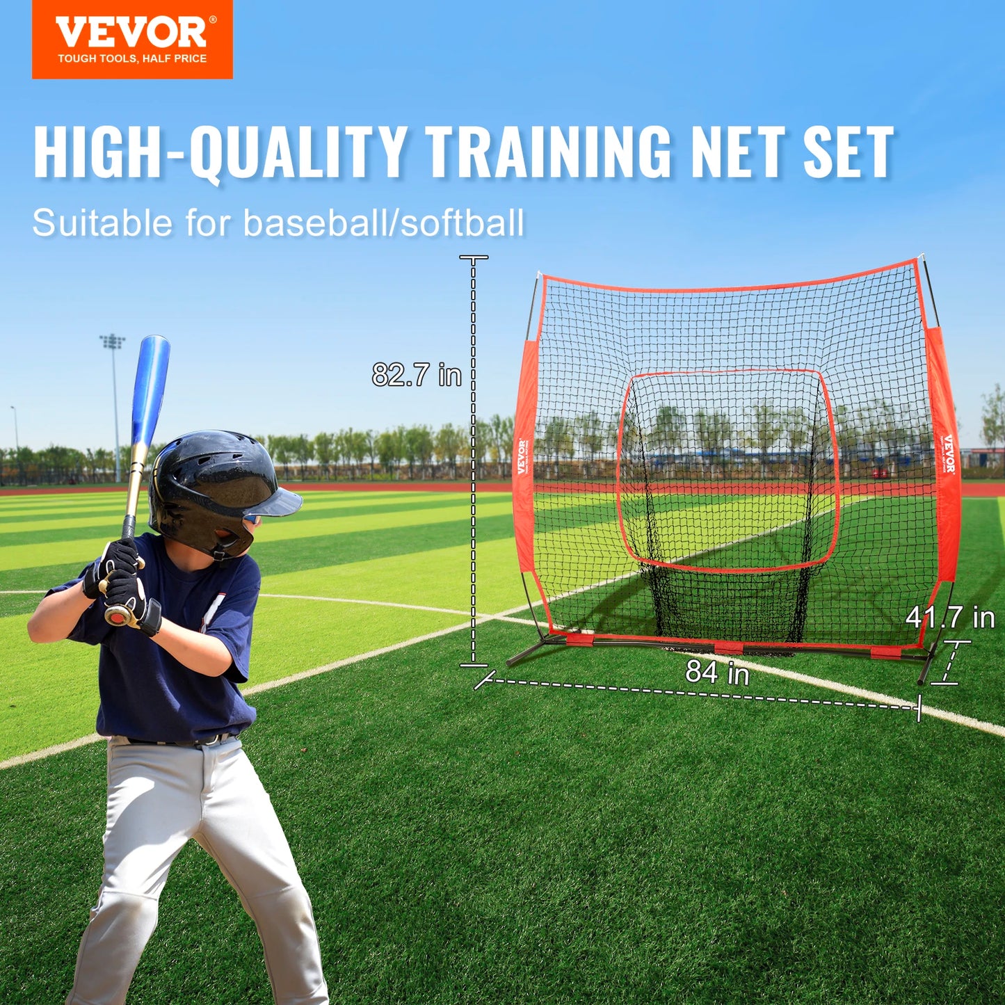 Portable Baseball Practice Net For Hitting And Pitching