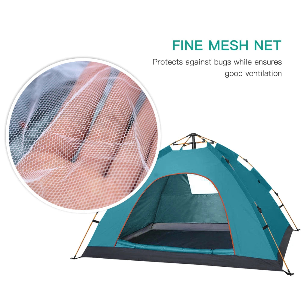 Outdoor Pop Up Tent - Water-resistant Portable Family Tent
