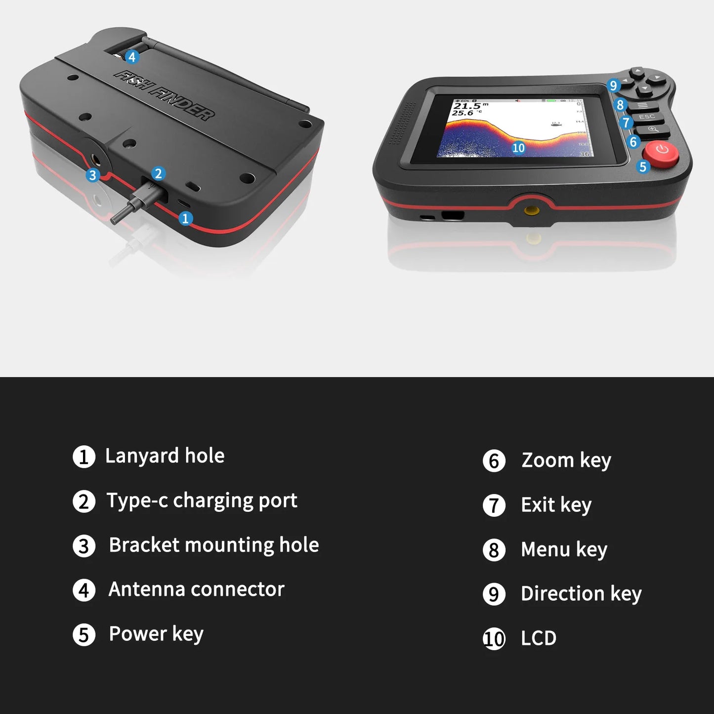 Portable Smart Fish Finder for Easy Recreational Fishing