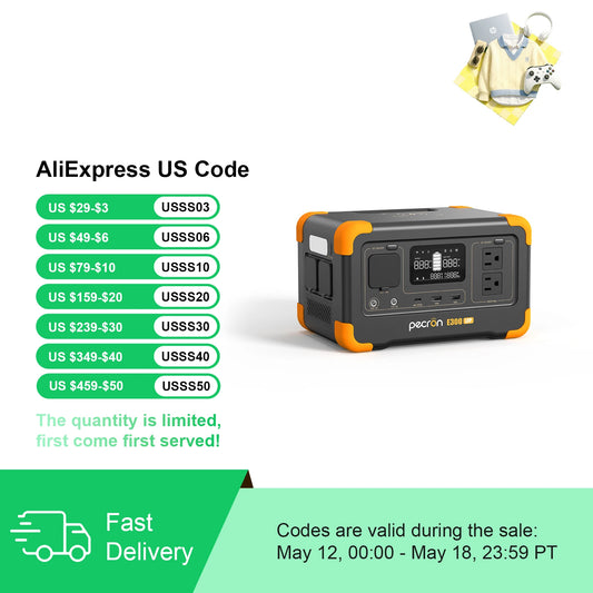 Pecron E300LFP Portable Power Station 600W Fast Charging
