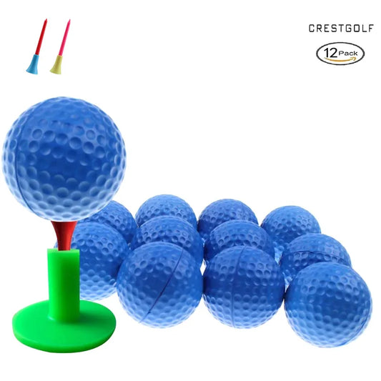 Crestgolf Foam Practice Golf Balls 12 Pack IndoorOutdoor