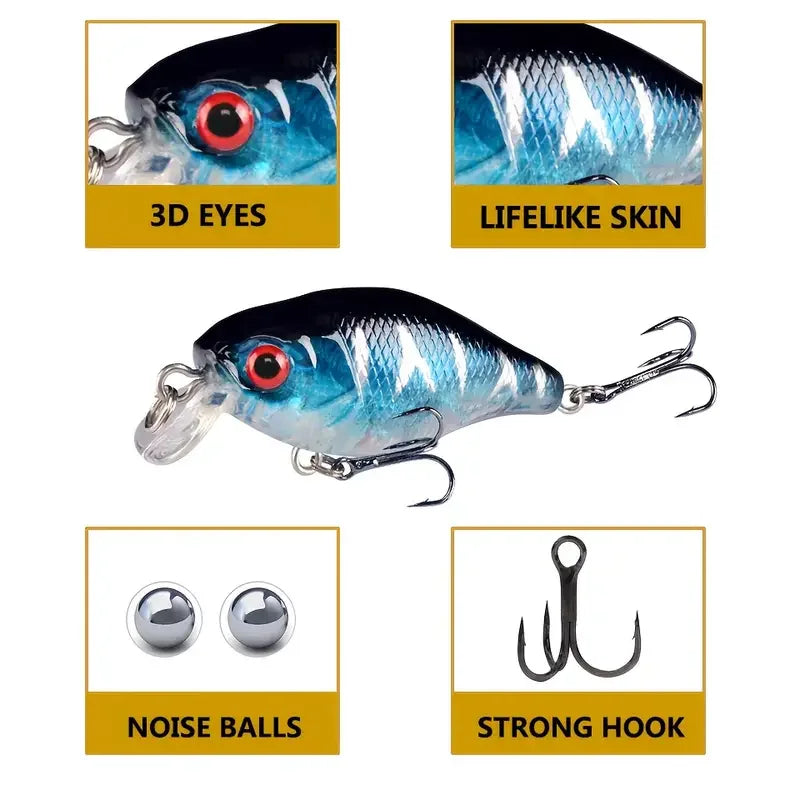 12pcs Premium Minnow Fishing Lure Set - Realistic Hard Baits for Fresh Water