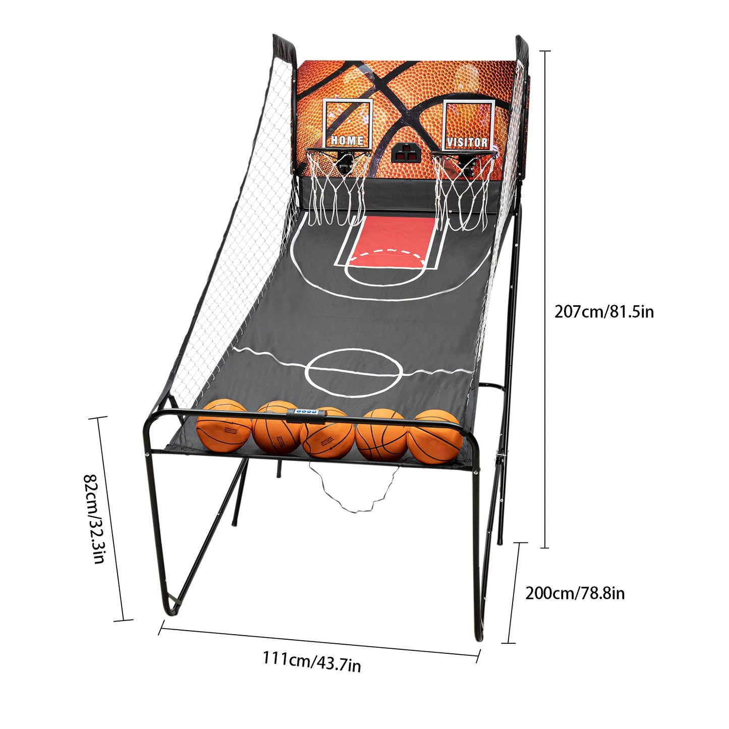 Indoor Electronic Basketball Hoop with 8 Game Modes