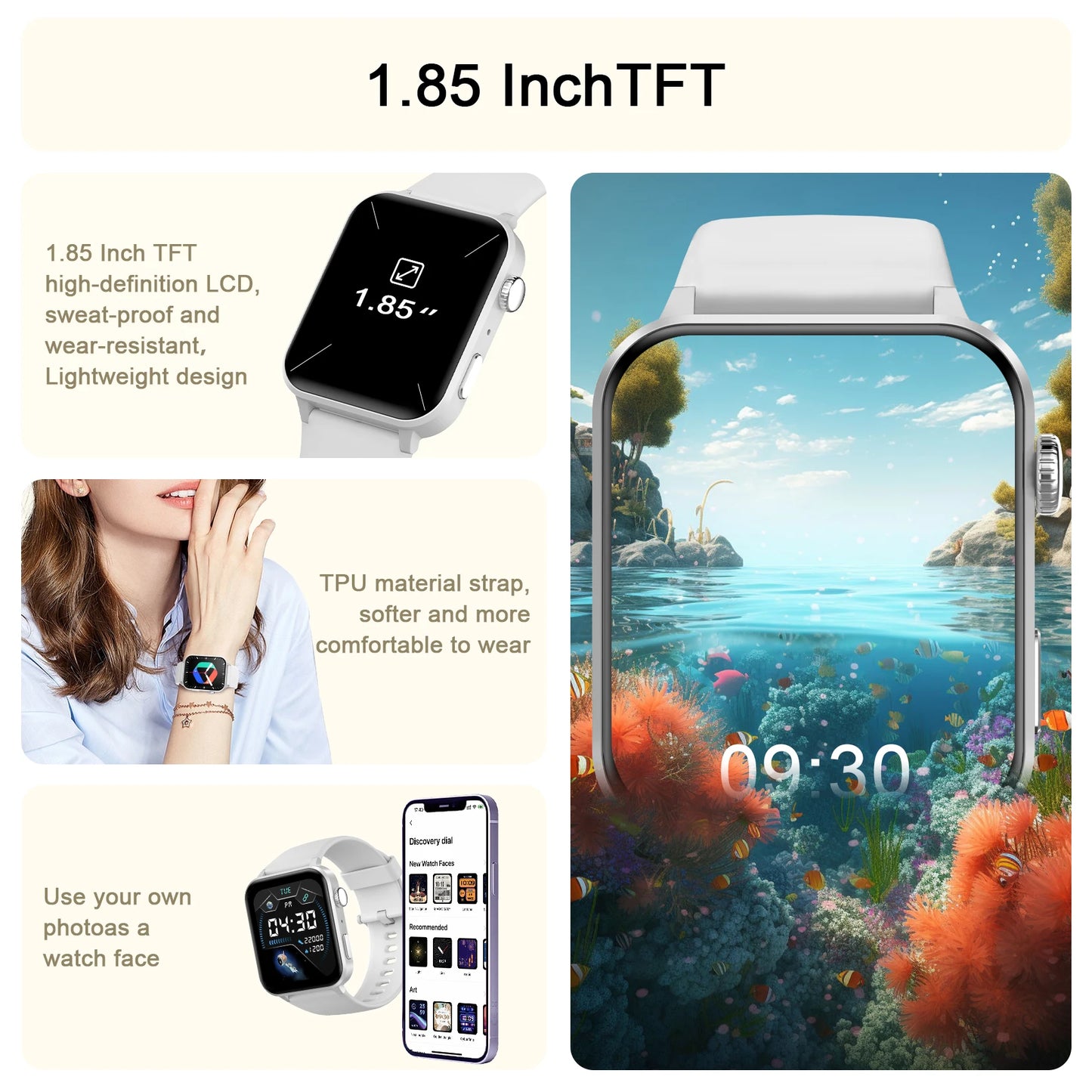 Blackview R30Pro Gray Smartwatch Heart Rate SpO2 Monitor