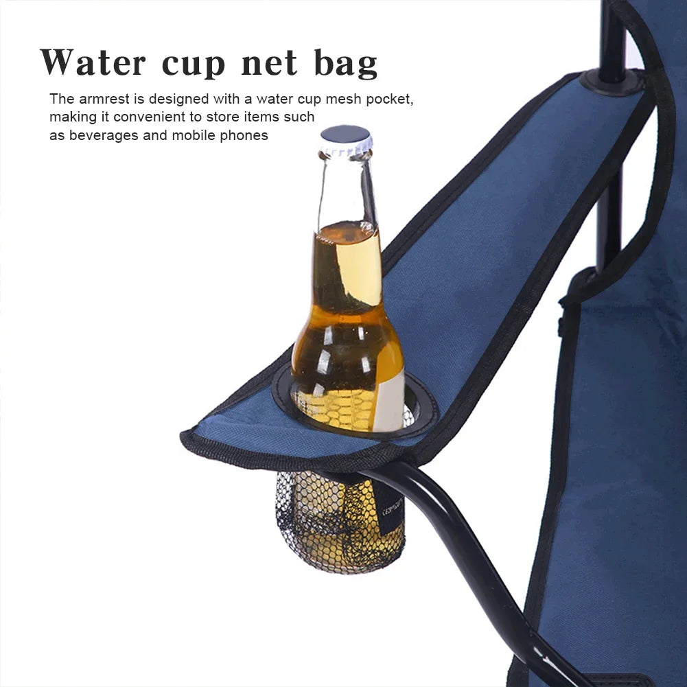 Outdoor Foldable Chair Camping Chair with Bottle Holder