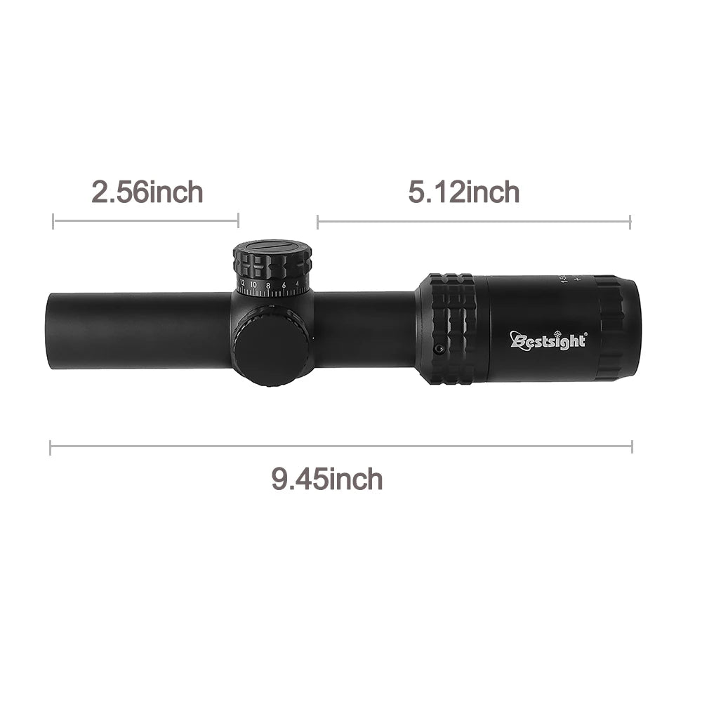 1-5X24 Tactical Optical Rifle Scope Red Green Illuminated Reticle