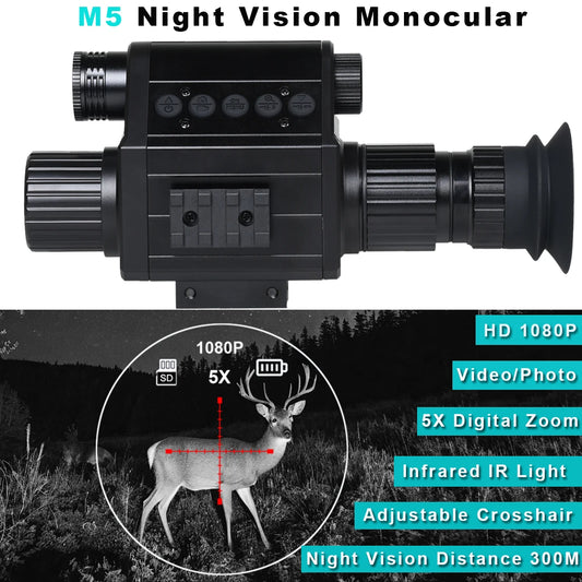 Digital Night Vision Riflescope with 5X Zoom