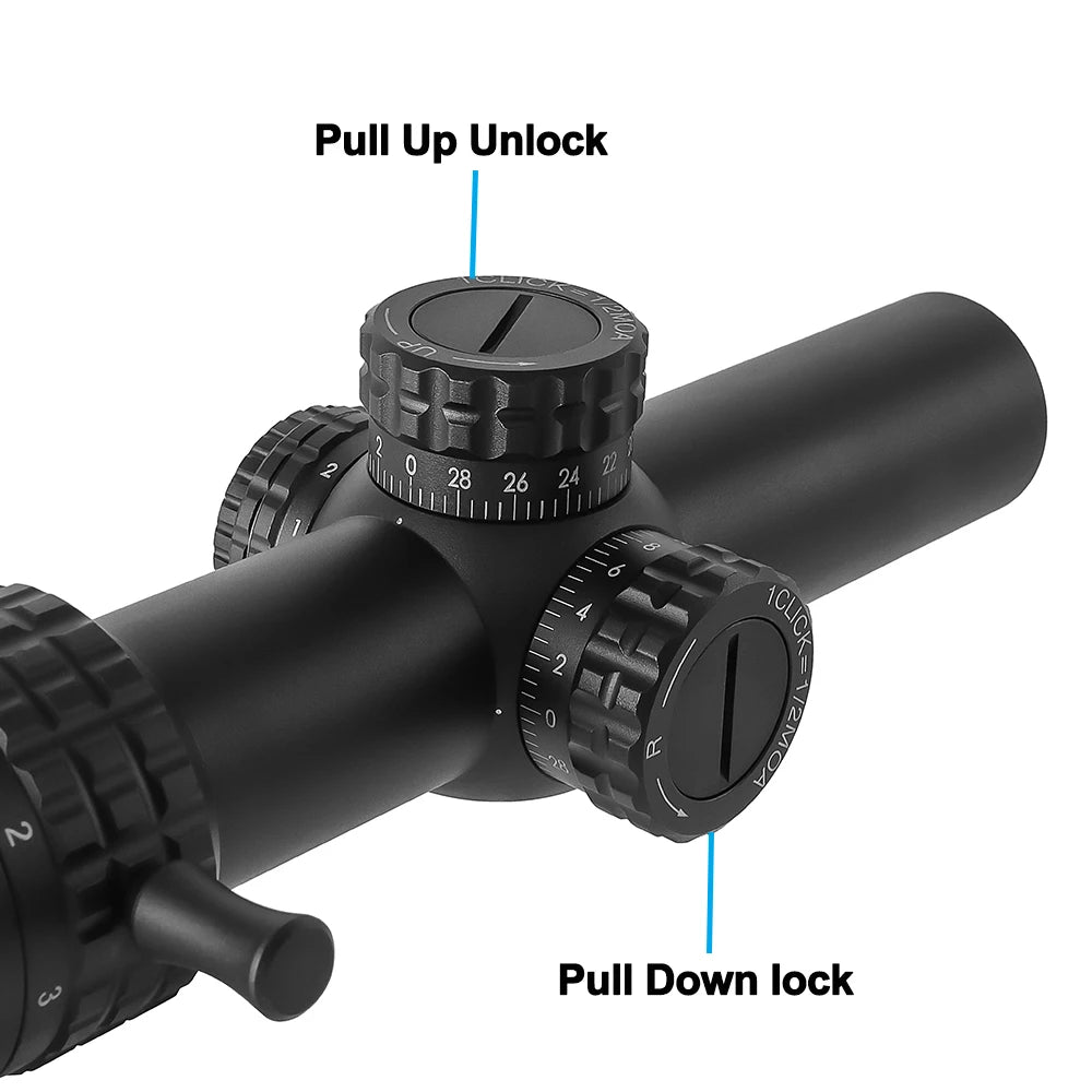 1-5X24 Tactical Optical Rifle Scope Red Green Illuminated Reticle