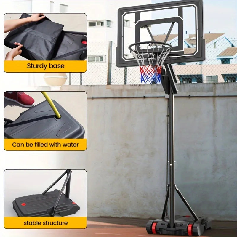 1 Basketball Hoop Outdoor Adjustable Height Portable System