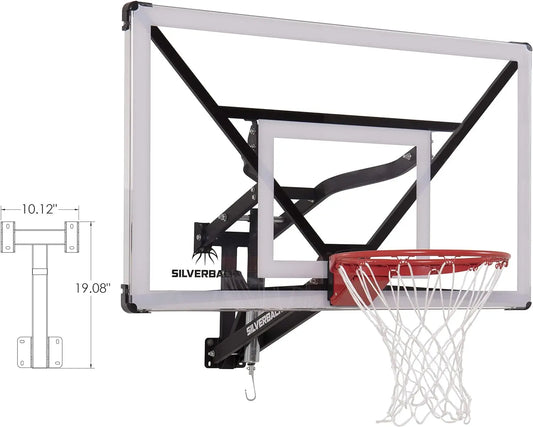NXT 54 Wall Mounted Adjustable Basketball Hoop QuickPlay Design