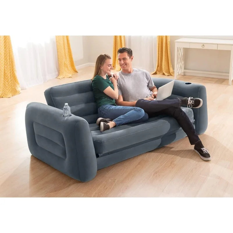 Intex Inflatable Furniture Set with Queen Pull-Out Sofa Bed