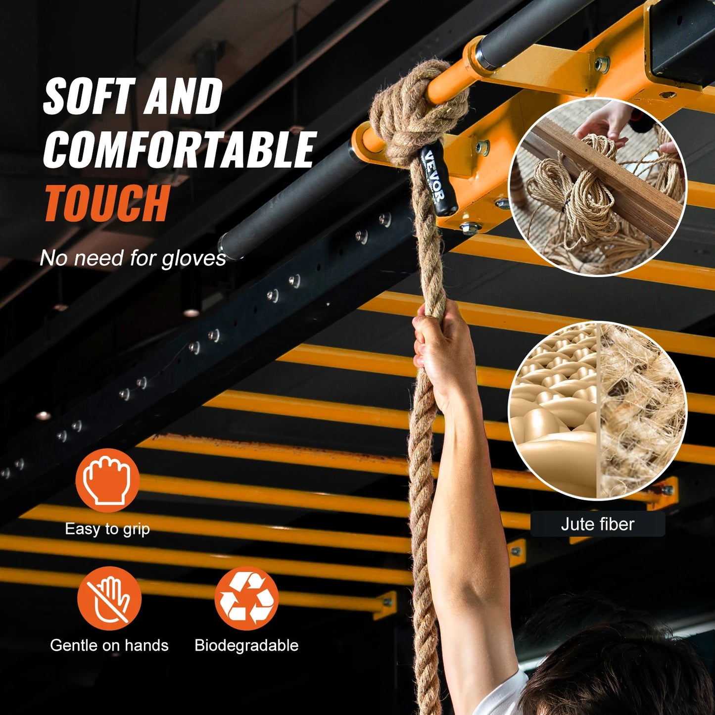 SucceBuy Gym Climbing Rope 50/100FT Heavy Duty
