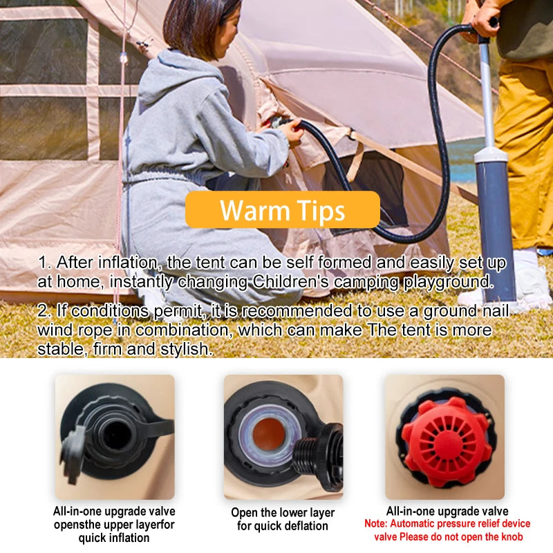 Inflatable Tent for Camping - Quick Setup for 6-8 People
