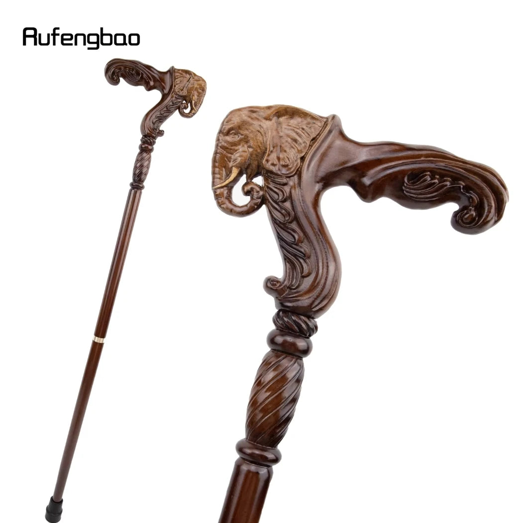 Elephant Brown Wooden Fashion Walking Stick 93cm Cane