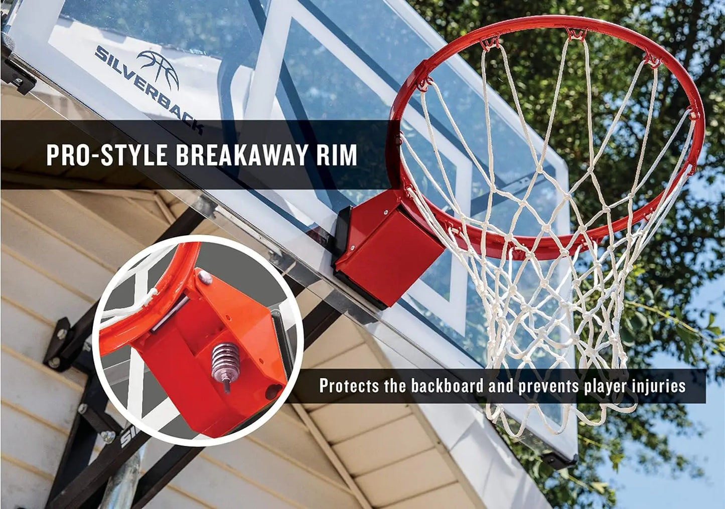 NXT 54 Wall Mounted Adjustable Basketball Hoop QuickPlay Design