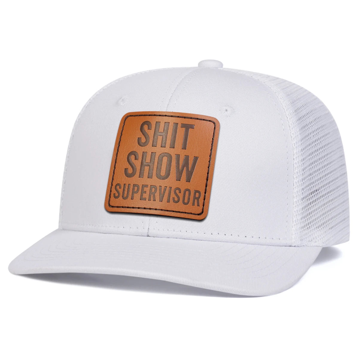 1piece Unisex SHIT SHOW Leather Patch Baseball Hat