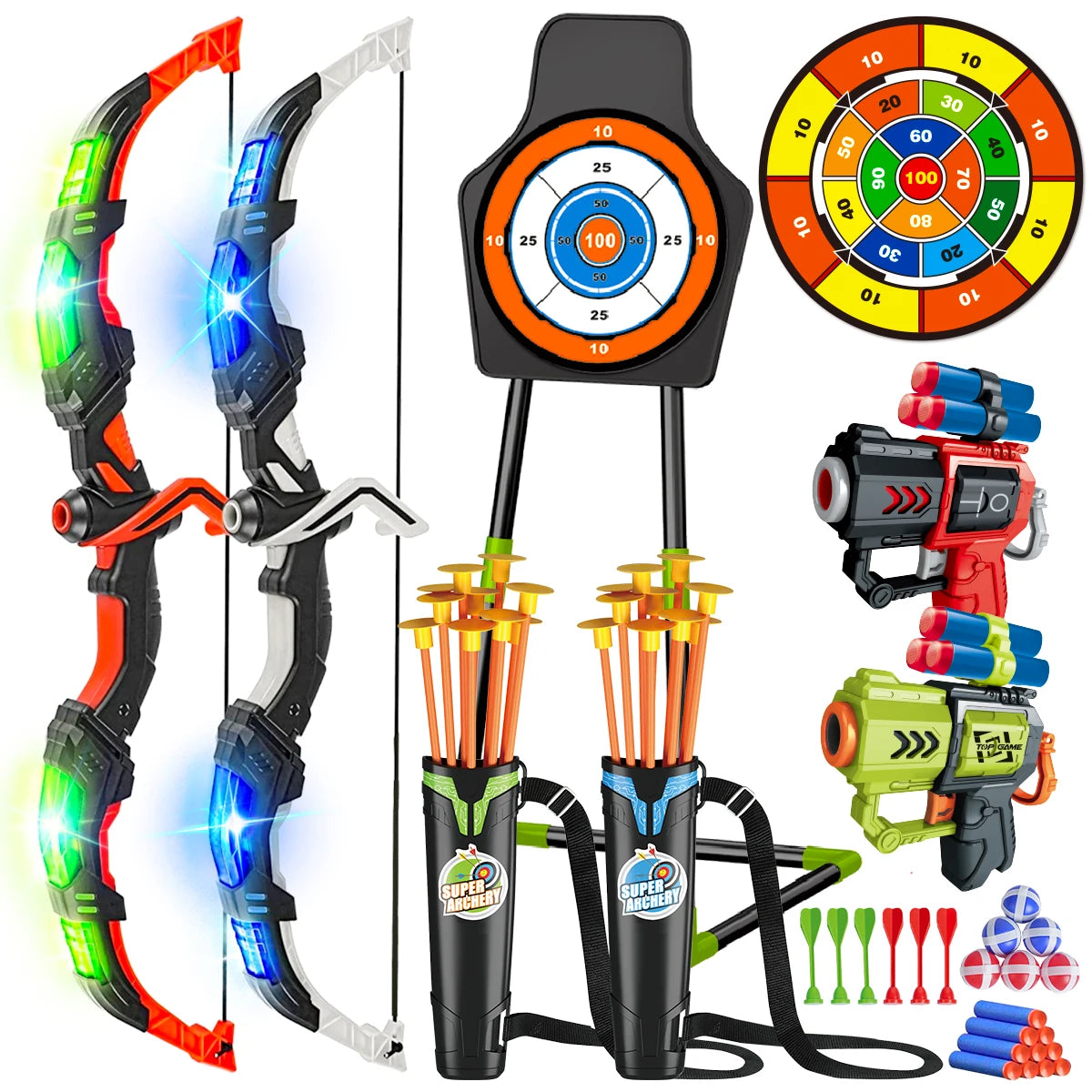 VATOS LED Light Up Bow and Arrow Set