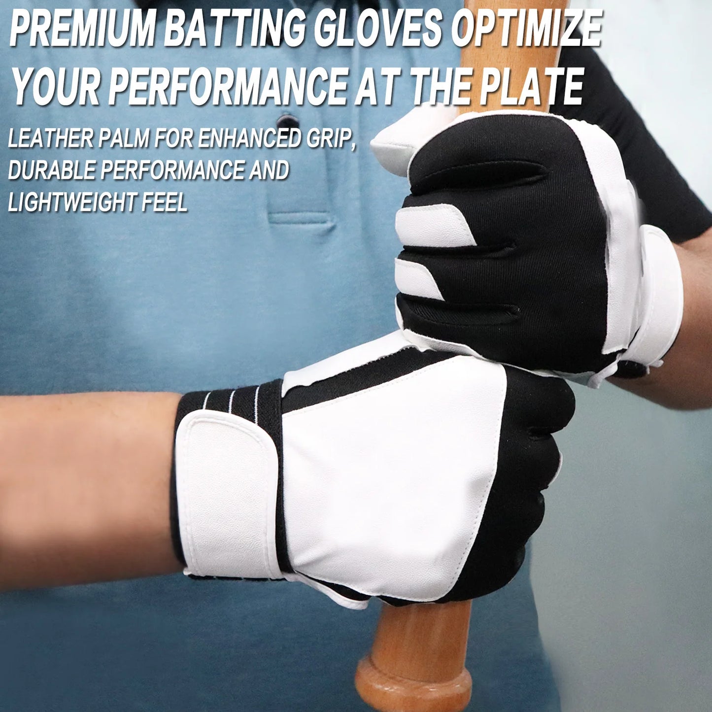 Premium Cabretta Leather Batting Gloves for Men Baseball