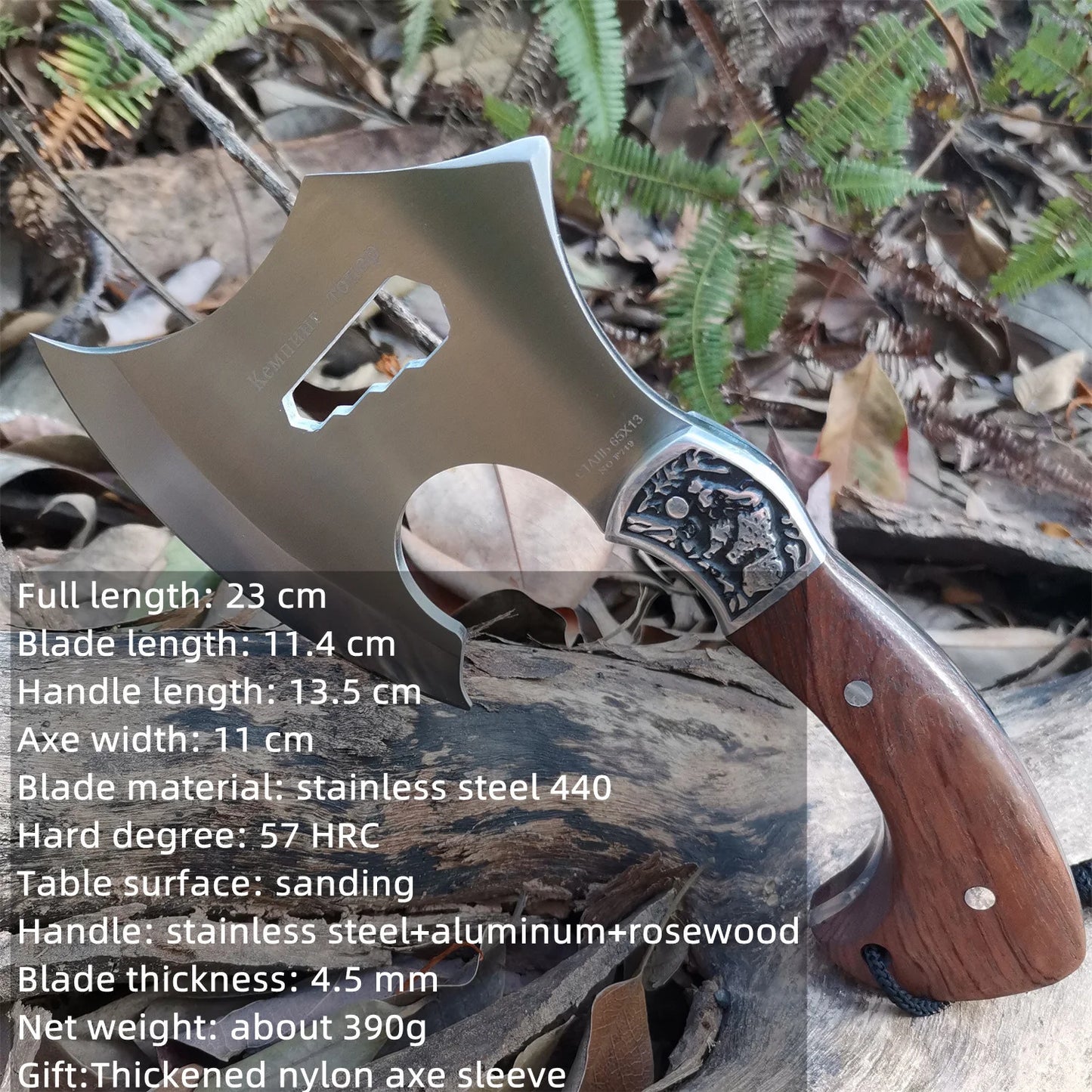 Camping Hatchet Forged Steel Survival Axe With Nylon Sheath