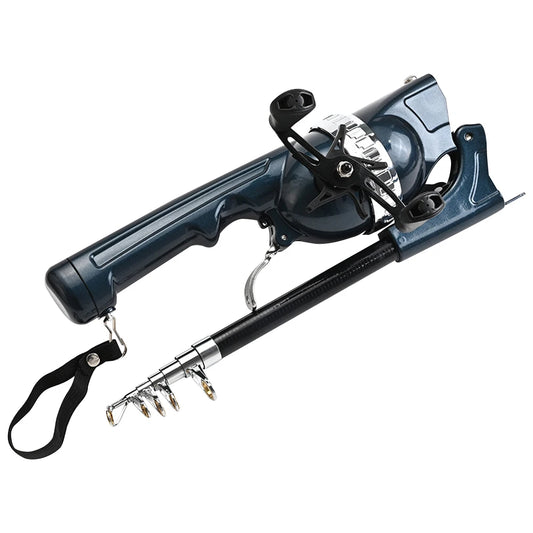 Folding Fishing Rod Telescopic Pole with Reel Line