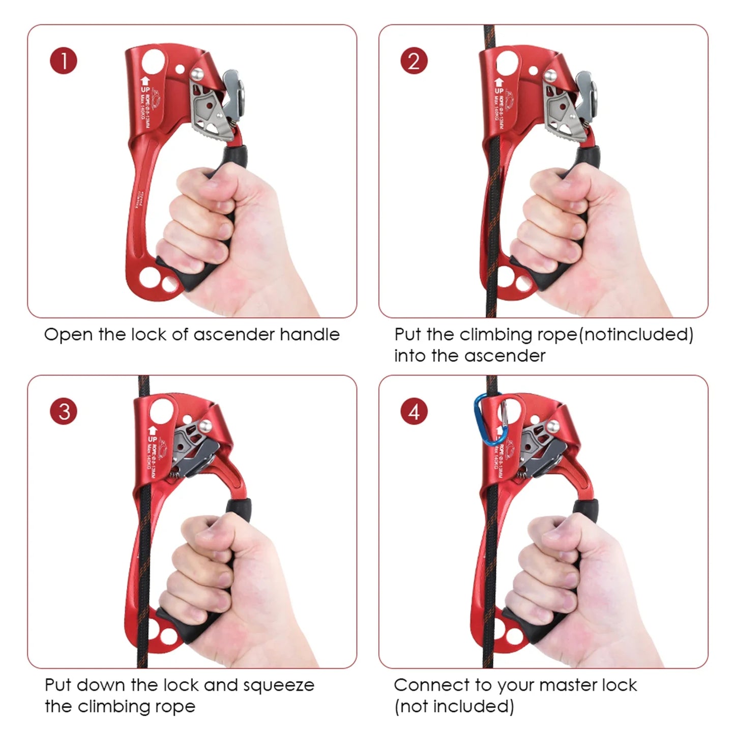 Aluminum Magnesium Alloy Hand Ascender for Climbing