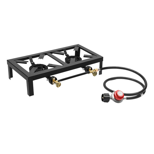 Portable Camping Propane Gas Stove Outdoor Double Burner