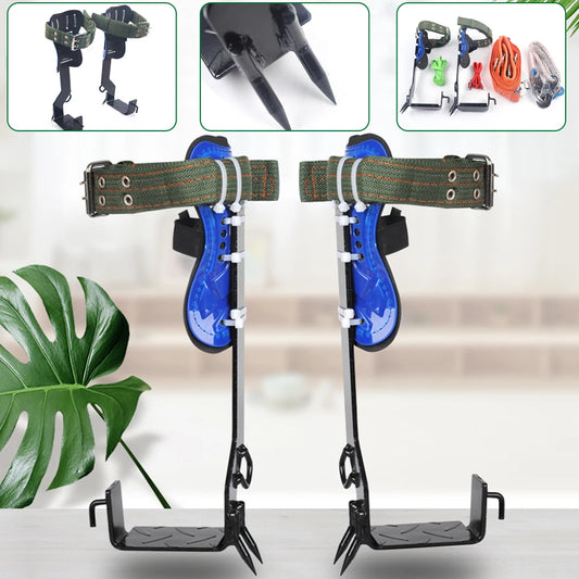Durable Tree Climbing Gear with Safety Belt and Spikes