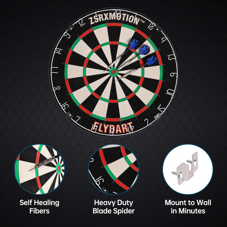 Professional Kenya Sisal Dart Board Set with Darts