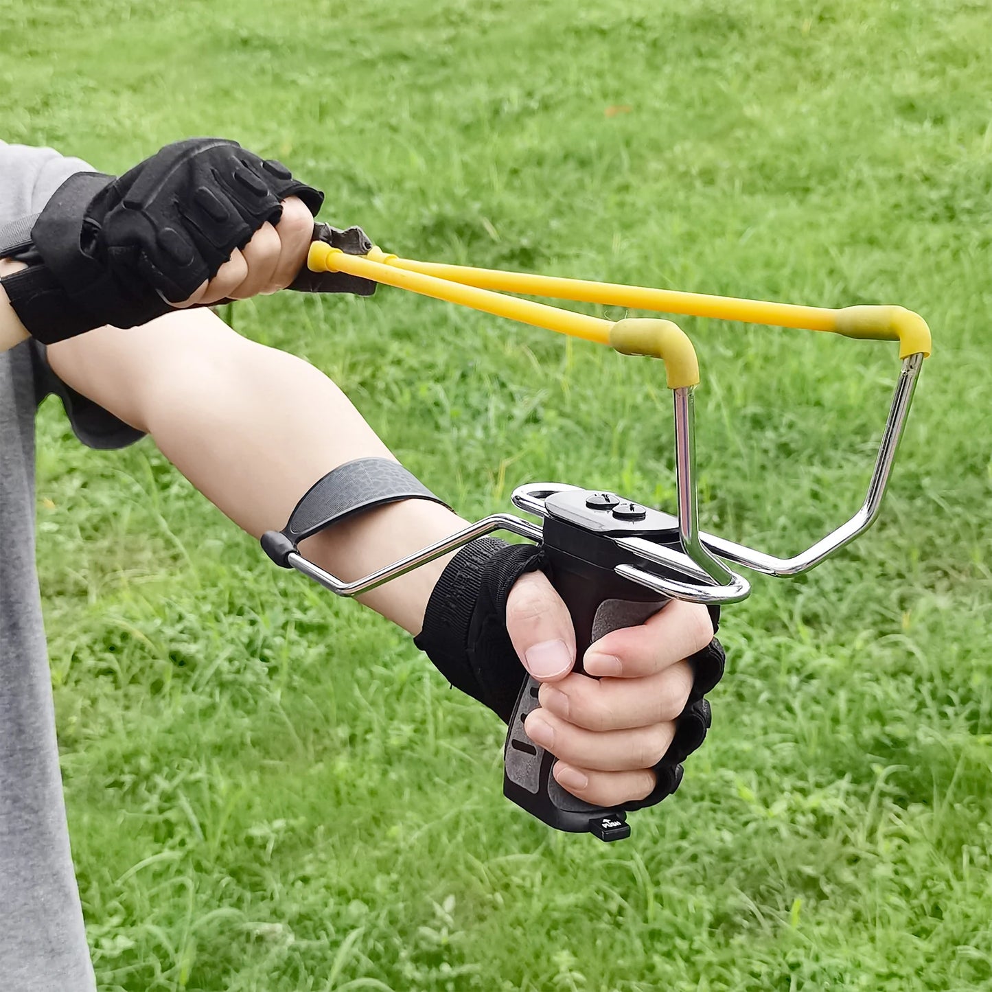 Slingshot Folding Rubberized Hunting Sling Shot for Adults