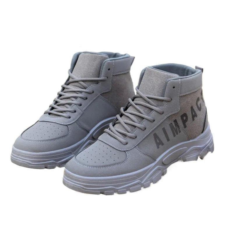 Men's Tactical Hiking Boots Leather/Canvas Outdoor Shoes