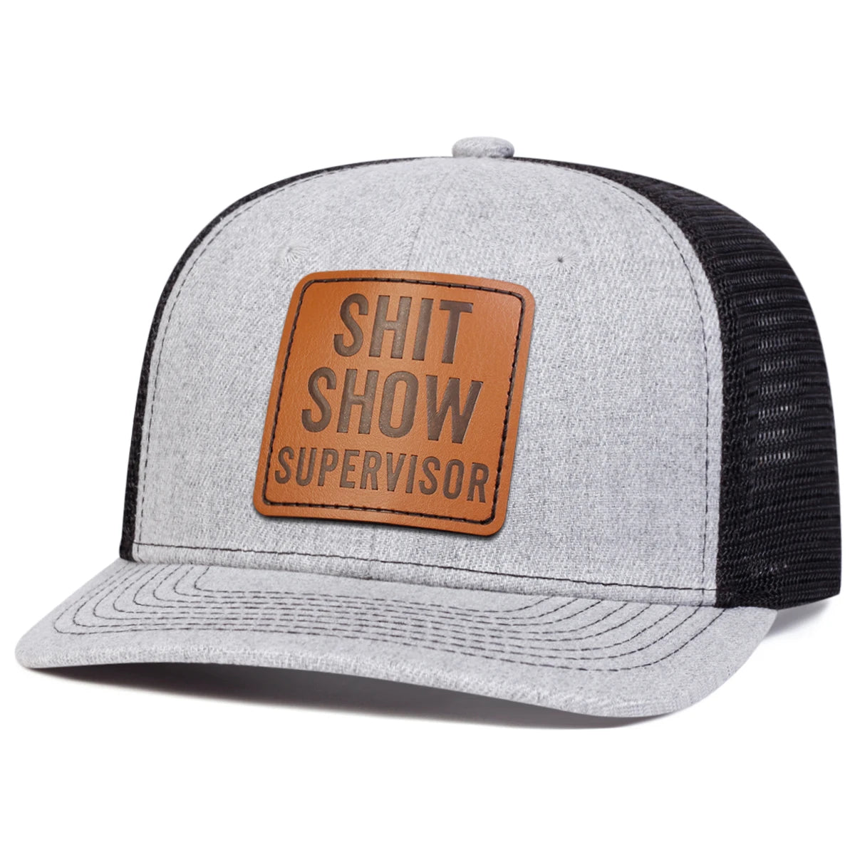 1piece Unisex SHIT SHOW Leather Patch Baseball Hat