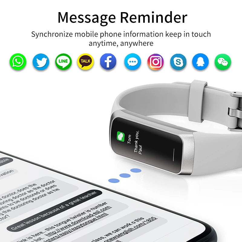 LIGE 1.1 Inch Amoled Smart Watch for Fitness Tracking