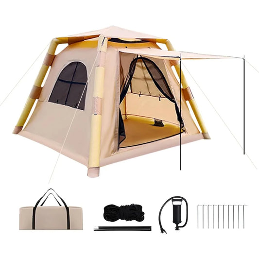 4 Season Inflatable Camping Tent for Family Adventures