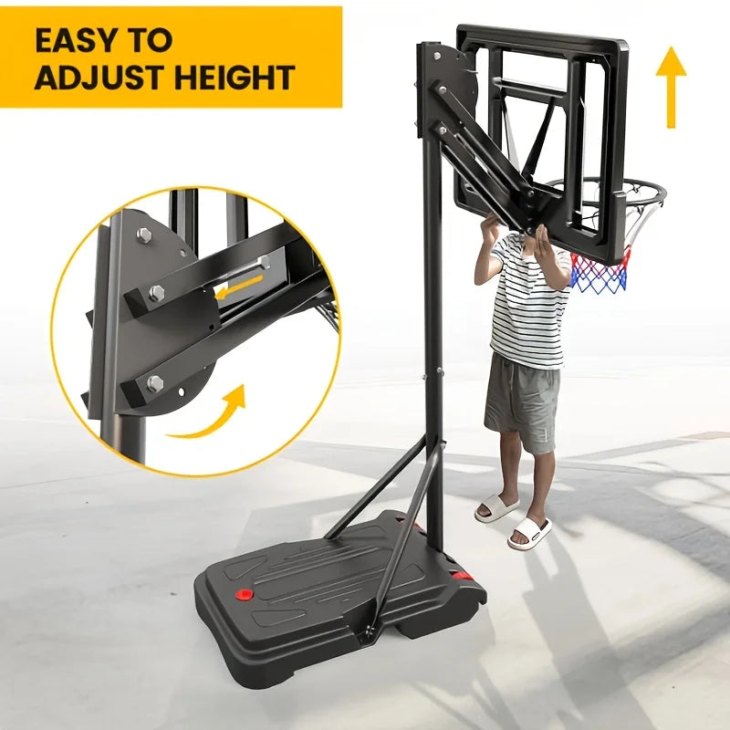 1 Basketball Hoop Outdoor Adjustable Height Portable System