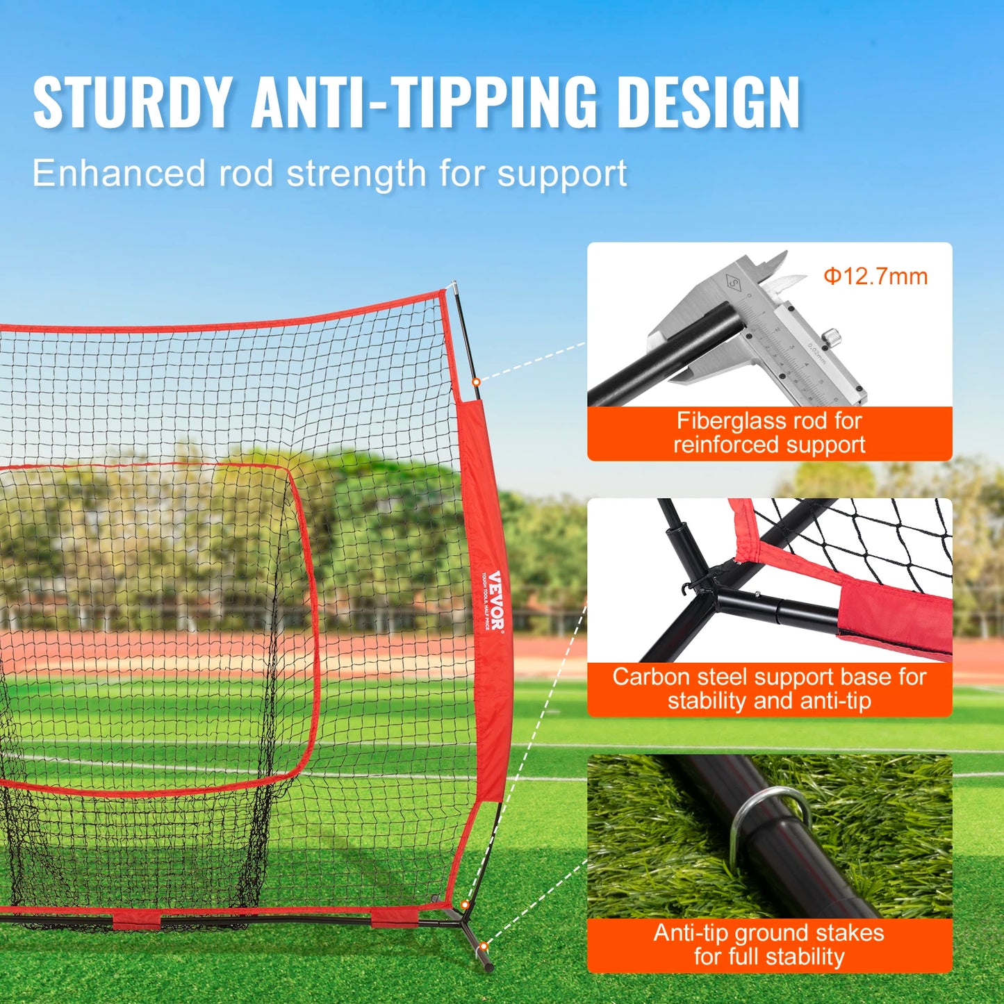 Portable Baseball Practice Net For Hitting And Pitching
