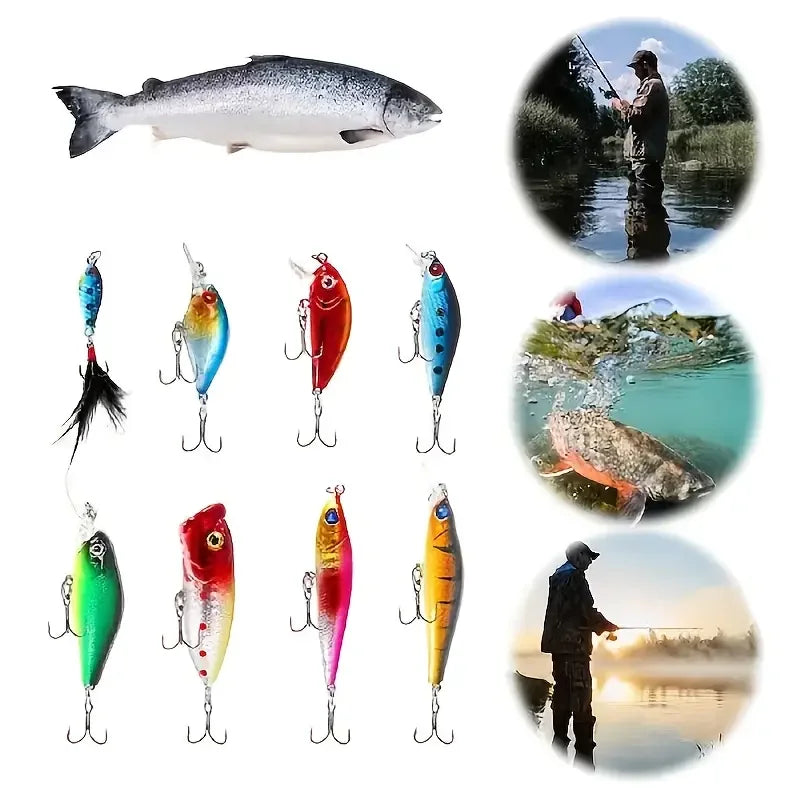 12pcs Premium Minnow Fishing Lure Set - Realistic Hard Baits for Fresh Water