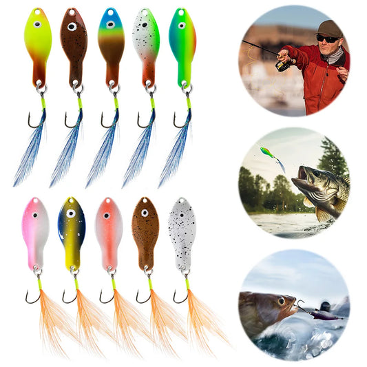 Metal Blade Fishing Lures 360 Degree Rotating Sequins