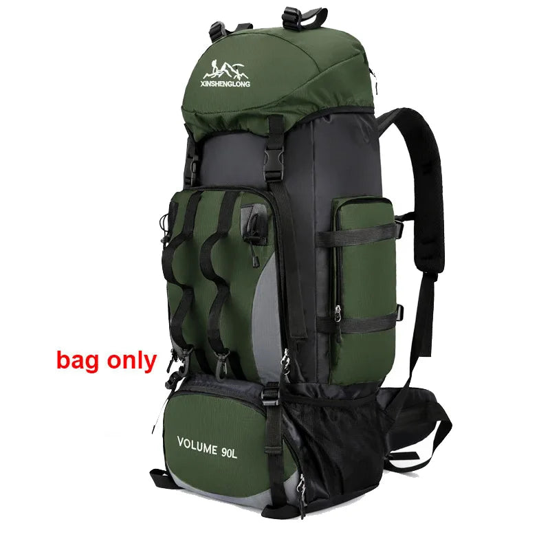 90L Waterproof Hiking Camping Backpack Rucksack for Men