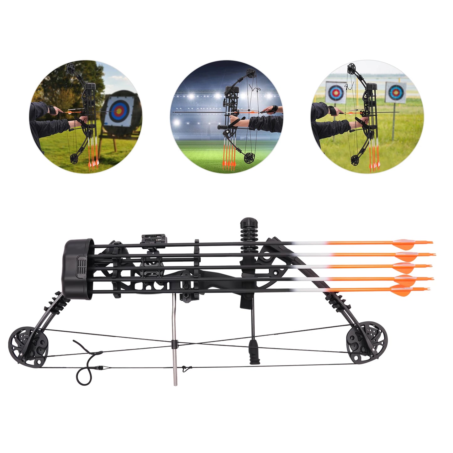 Roller Bow Composite Bow and Arrow Set for Outdoors