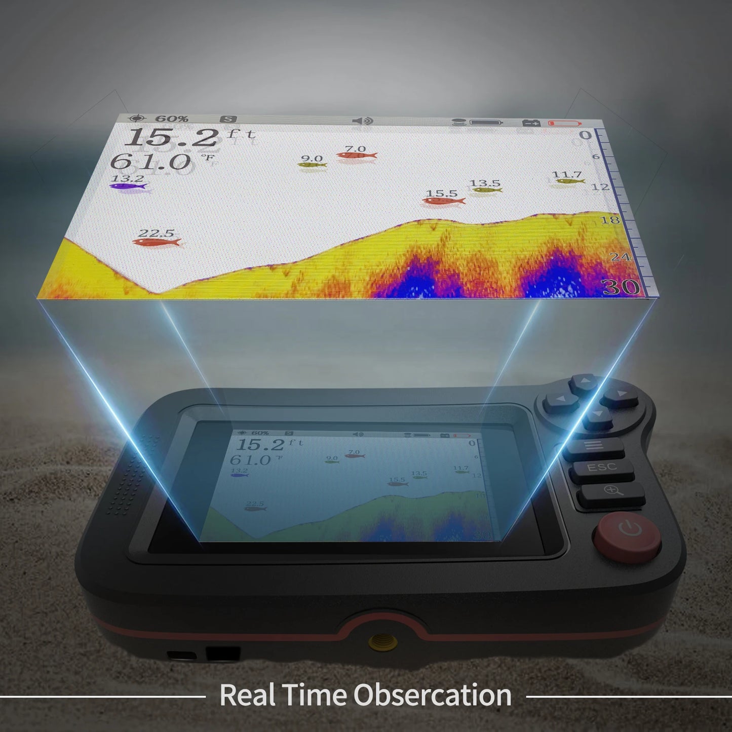 Portable Smart Fish Finder for Easy Recreational Fishing