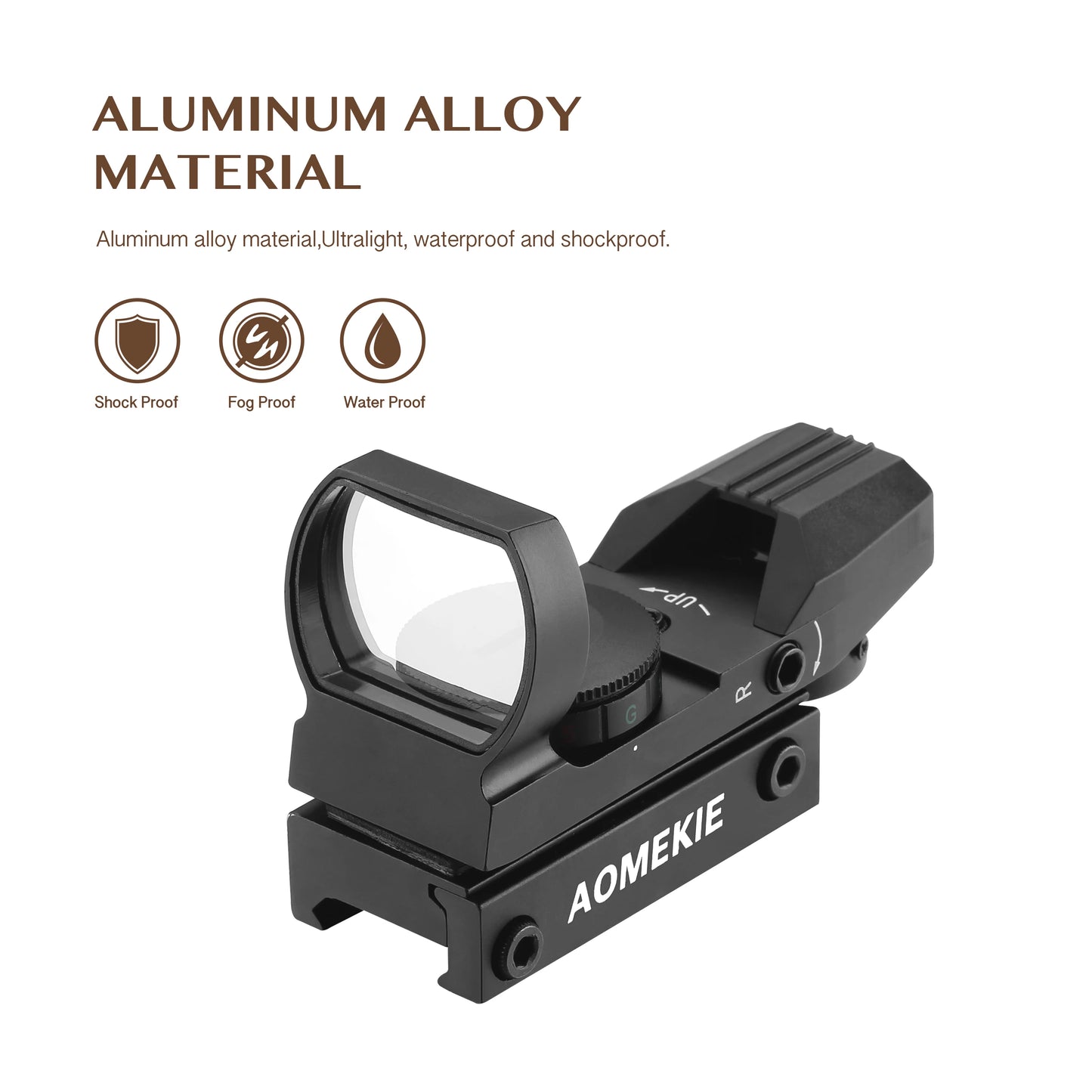 Red Green Dot 4 Reticles Reflex Sight Tactical 20mm Mount Rail
