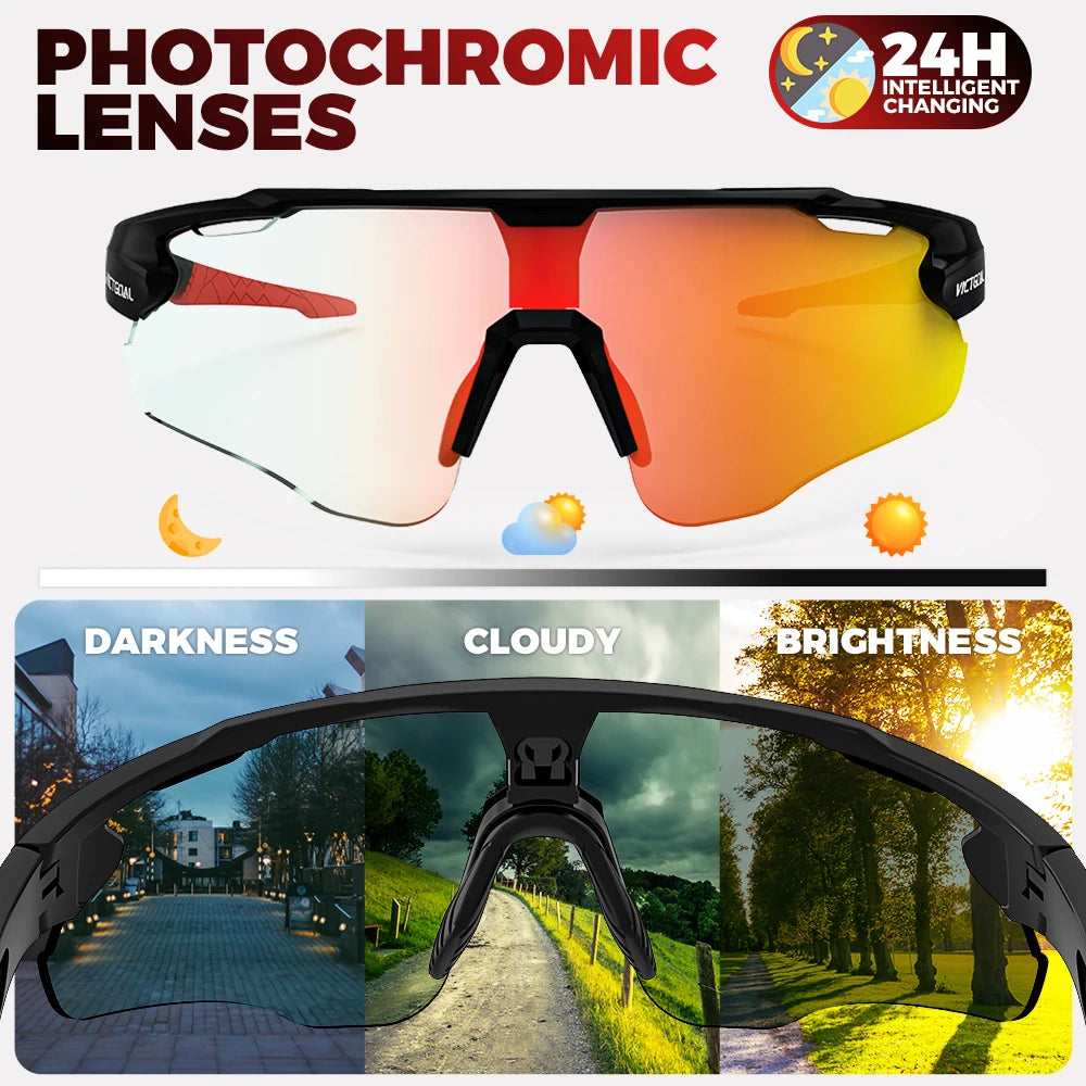 Photochromic Sports Sunglasses for Cycling and Outdoor Activities